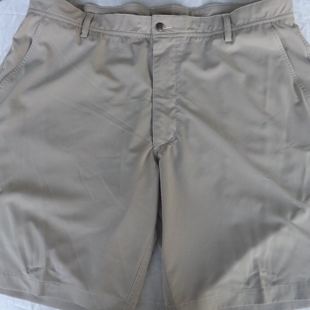 Footjoy FJ Shorts Mens 38 Khaki Chino Golf Performance Nylon